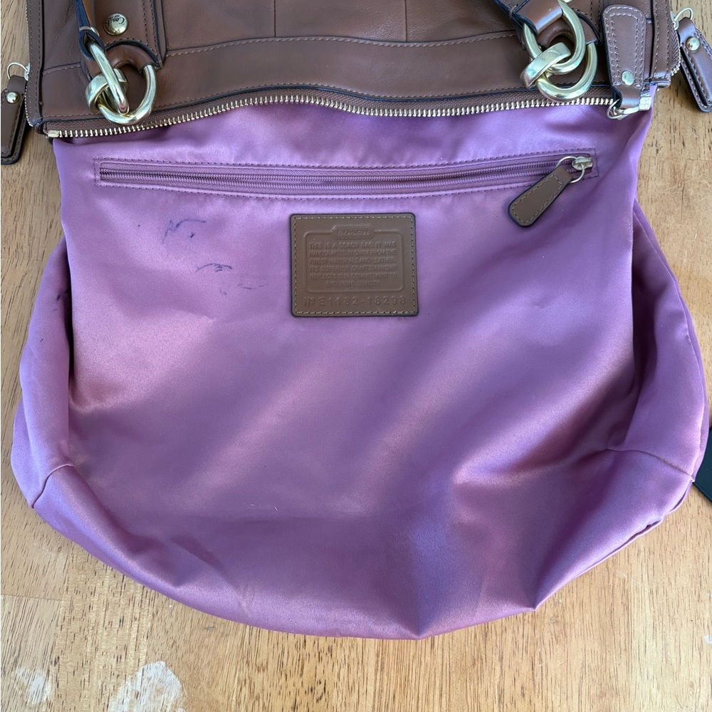 2011 Coach Kristin Brown Leather Shoulder Bag - Picture 4 of 6